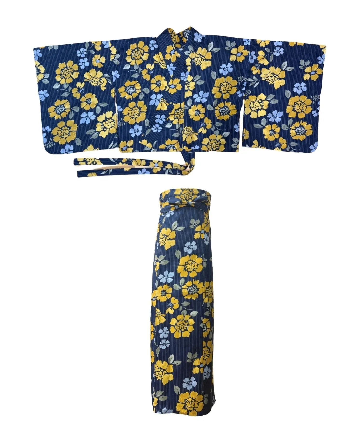 夕涼浴衣 星夜の花姫 二部式3点セット(上衣・下衣・兵児帯)