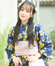 夕涼浴衣 星夜の花姫 二部式3点セット(上衣・下衣・兵児帯)