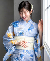 夏花浴衣 夏紋涼花 4点セット(浴衣・兵児帯・腰紐×2)