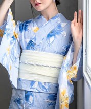 夏花浴衣 夏紋涼花 4点セット(浴衣・兵児帯・腰紐×2)