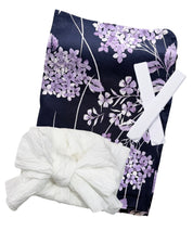 夏花浴衣 花影の紫陽花 4点セット(浴衣・兵児帯・腰紐×2)